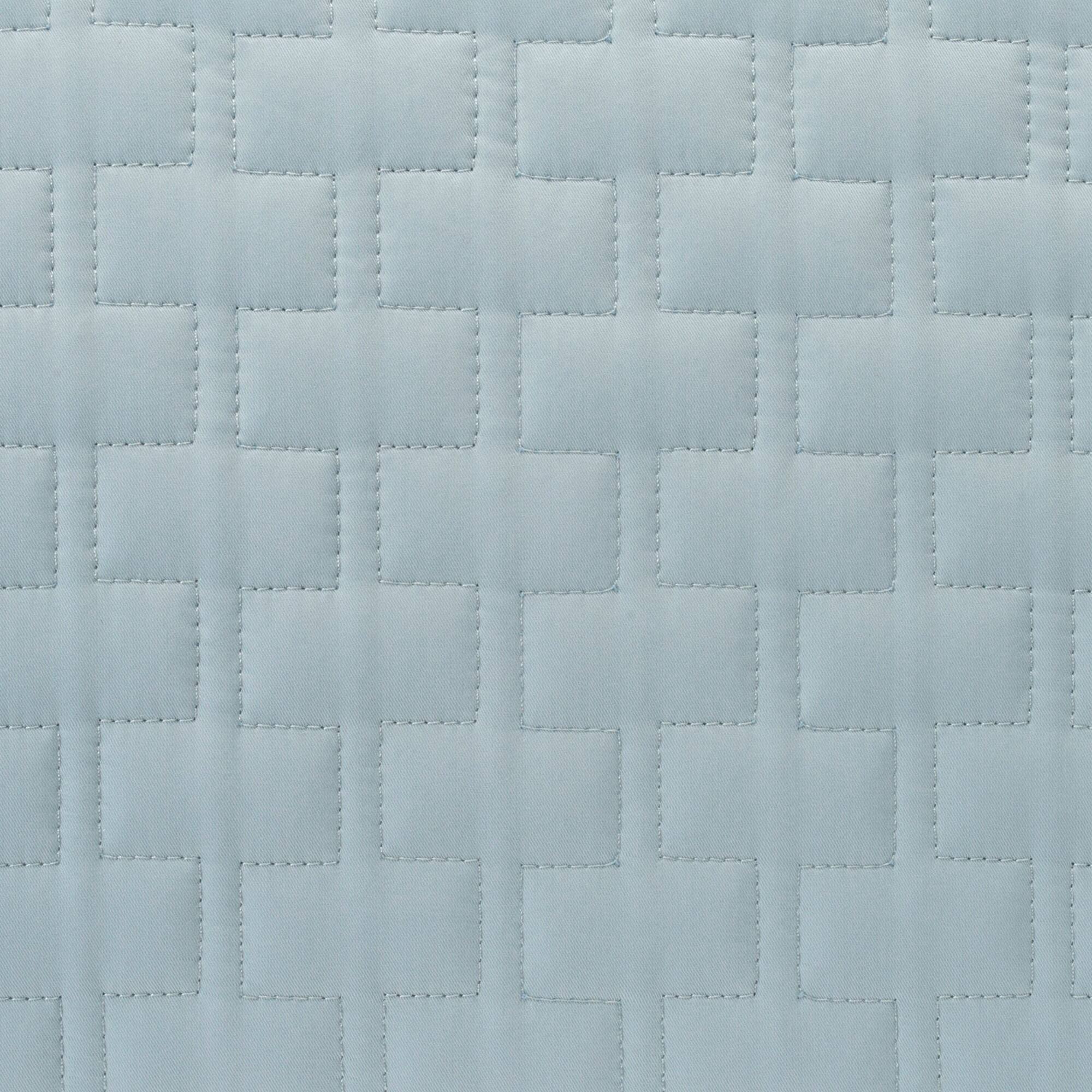 Alt View 5. BedVoyage - Luxury 100% viscose from Bamboo Quilted Brick Coverlet - Sky.