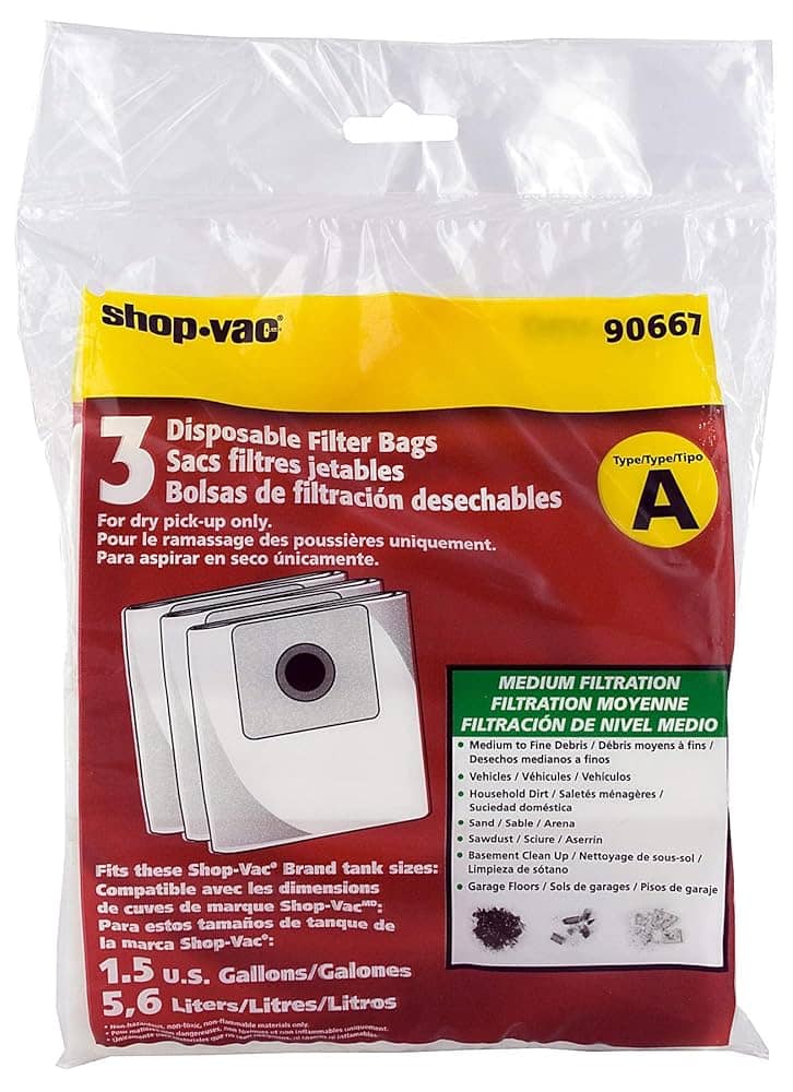 Shop-Vac - 3 Pack Vacuum Bags – Part 9066733