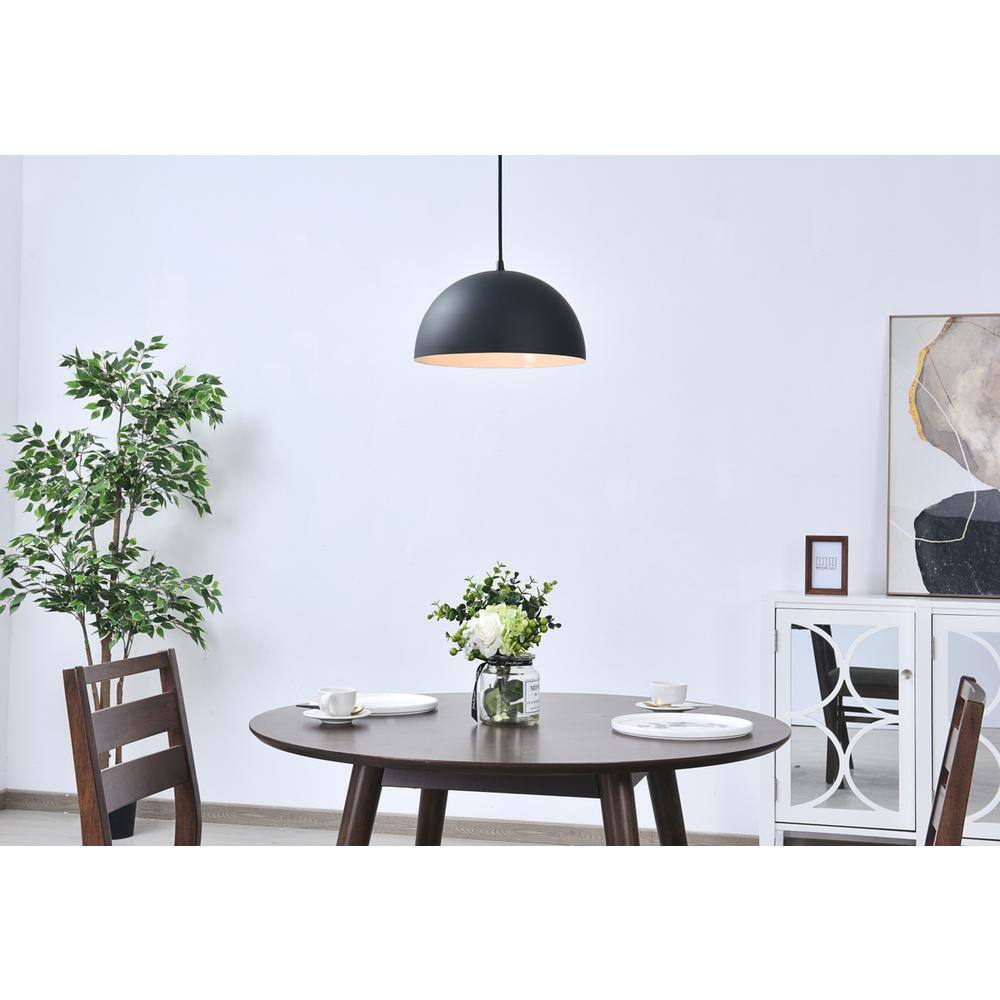 Angle. Living District - Forte 1 light black Pendant - Black.