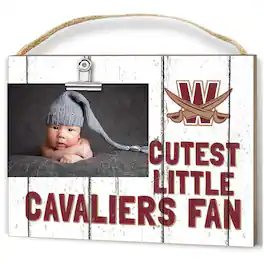 Jardine - Walsh Cavaliers 8'' x 10'' Cutest Little Weathered Logo Clip Photo Frame - White