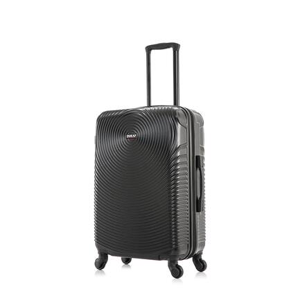 Front. DUKAP - Inception Lightweight Hardside Spinner Luggage 24" - BLACK.