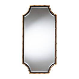 Baxton Studio - Lieven Accent Wall Mirror with Bamboo Inspired Frame - Antique Gold/Black