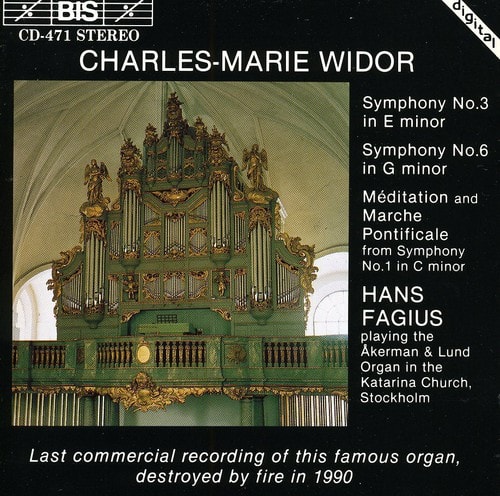 Hans Fagius - Organ Symphonies 1, 3 & 6 / Meditation & Marche   - COMPACT DISCS [CD] price history on PriceWatchPro