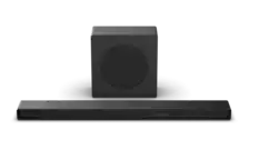 Front. Hisense - AX3120Q 3.1.2 Channel Soundbar with Wireless Subwoofer, Hi-Concerto, Dolby Atmos, DTS: X, and AI EQ Mode - Black - Black.