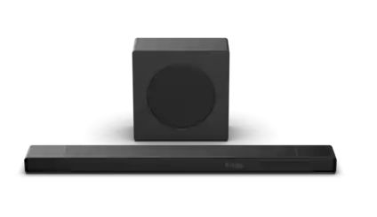 Front. Hisense - AX3120Q 3.1.2 Channel Soundbar with Wireless Subwoofer, Hi-Concerto, Dolby Atmos, DTS: X, and AI EQ Mode - Black - Black.