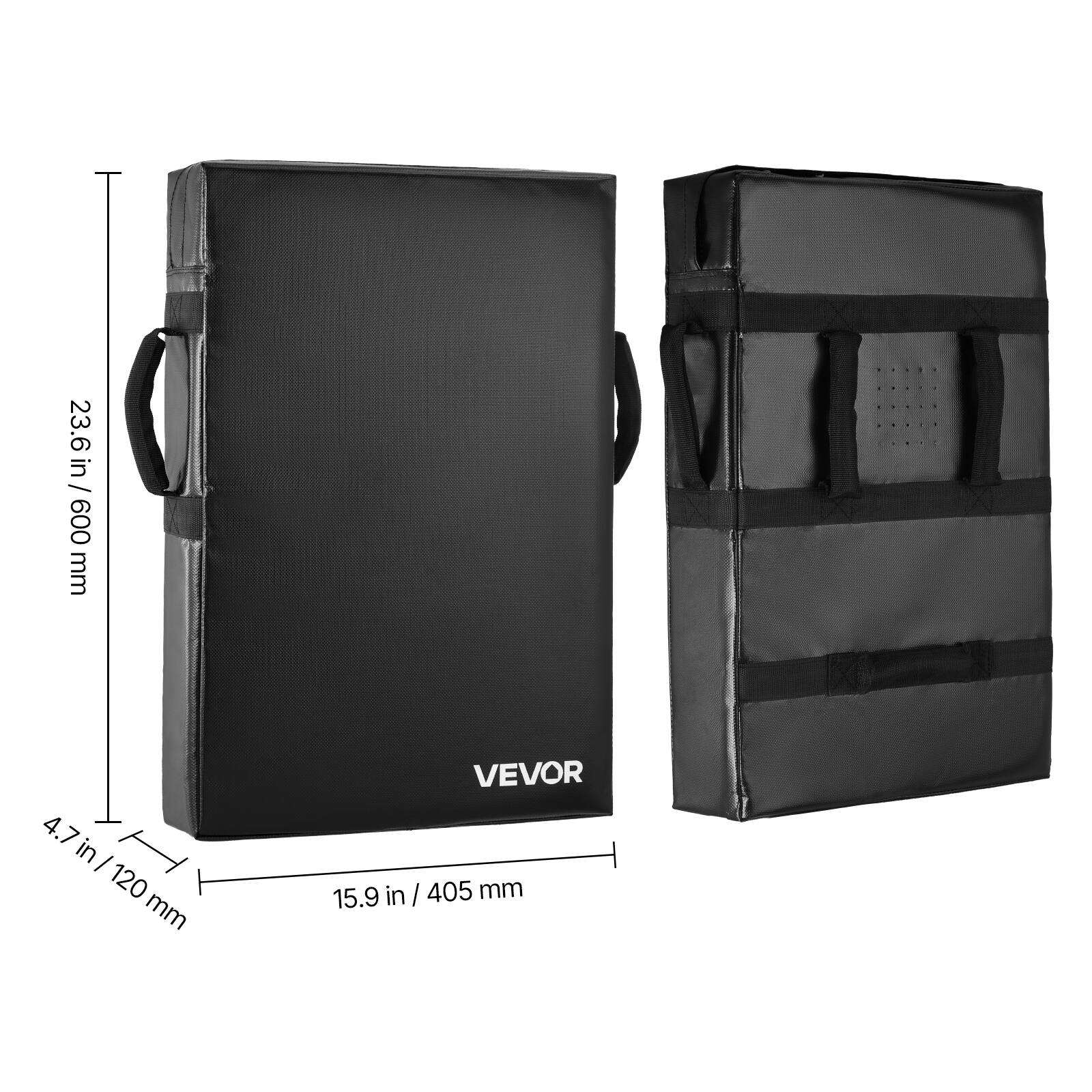 23.6 in / 600 mm  
4.7 in / 120 mm  
15.9 in / 405 mm  

VEVOR