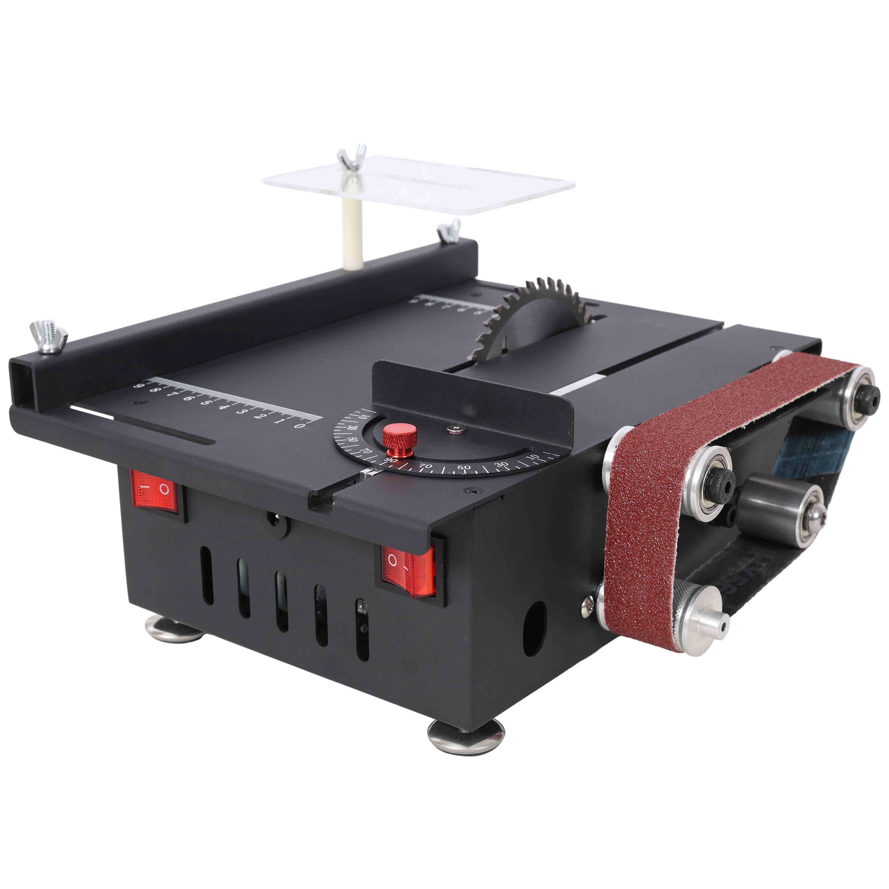 Alt View 1. ELEMENT ACE - Compact Multi-Function Table Saw and Belt Sander with Adjustable Angle and Speed for DIY Crafting Projects - Black.