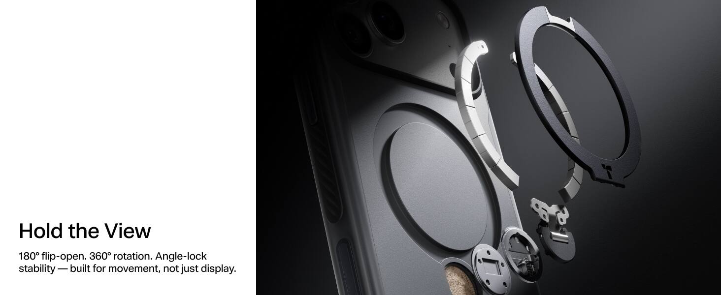 Hold the View

180° flip-open. 360° rotation. Angle-lock stability — built for movement, not just display.