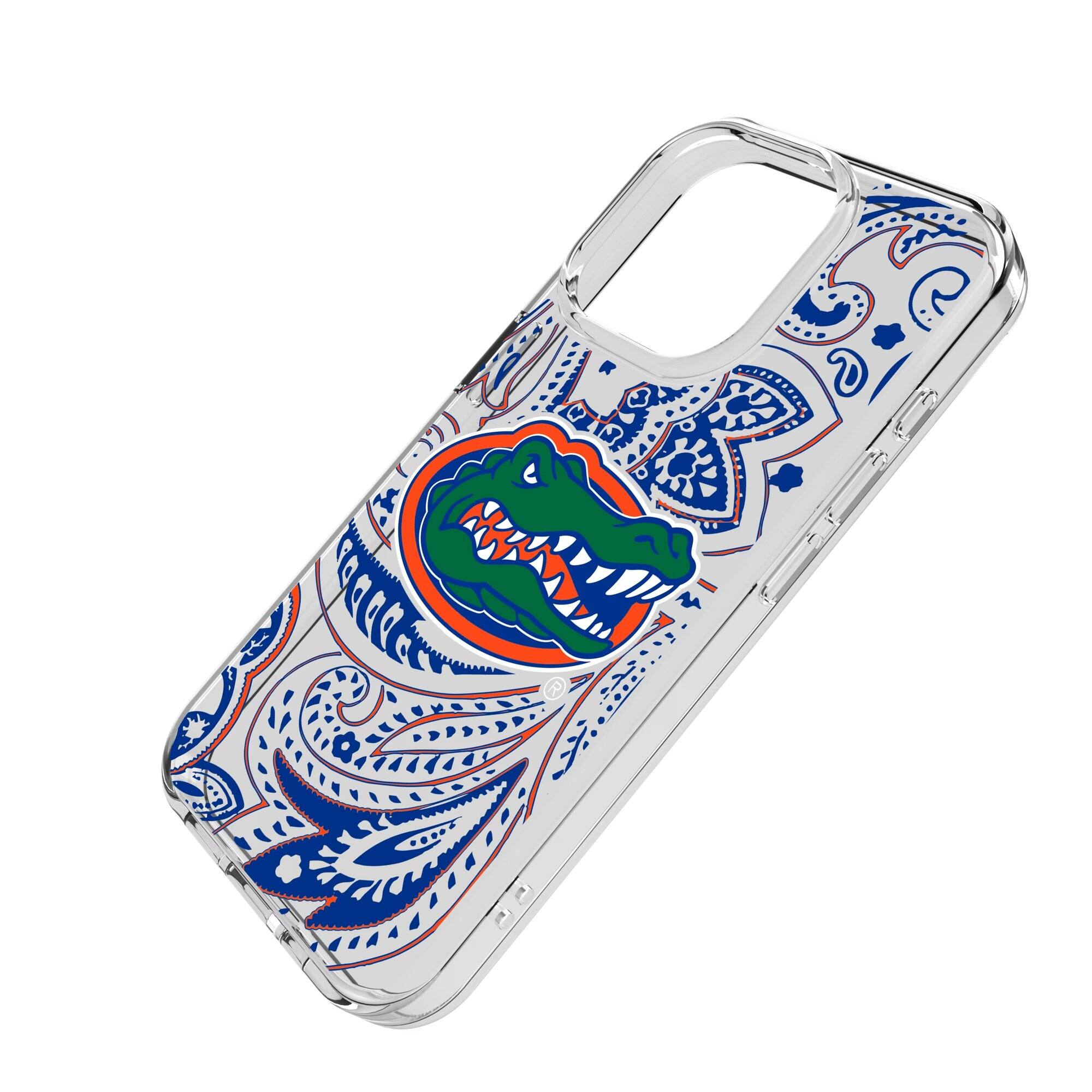 Alt View 1. Keyscaper - Florida Gators Paisley iPhone Clear Case - 15 Pro Max - Multicolor.