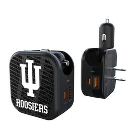 Keyscaper - Indiana Hoosiers Team Logo Dual Port USB Car & Home Charger - Multicolor