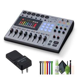Zoom - PodTrak P8 Portable Multitrack Podcast Recorder, BTA-2 Bluetooth Adapter - Black