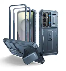 dexnor - for Samsung Galaxy S26 Case with Upgraded Slide Camera Cover & Kickstand(2026) - Navy Blue