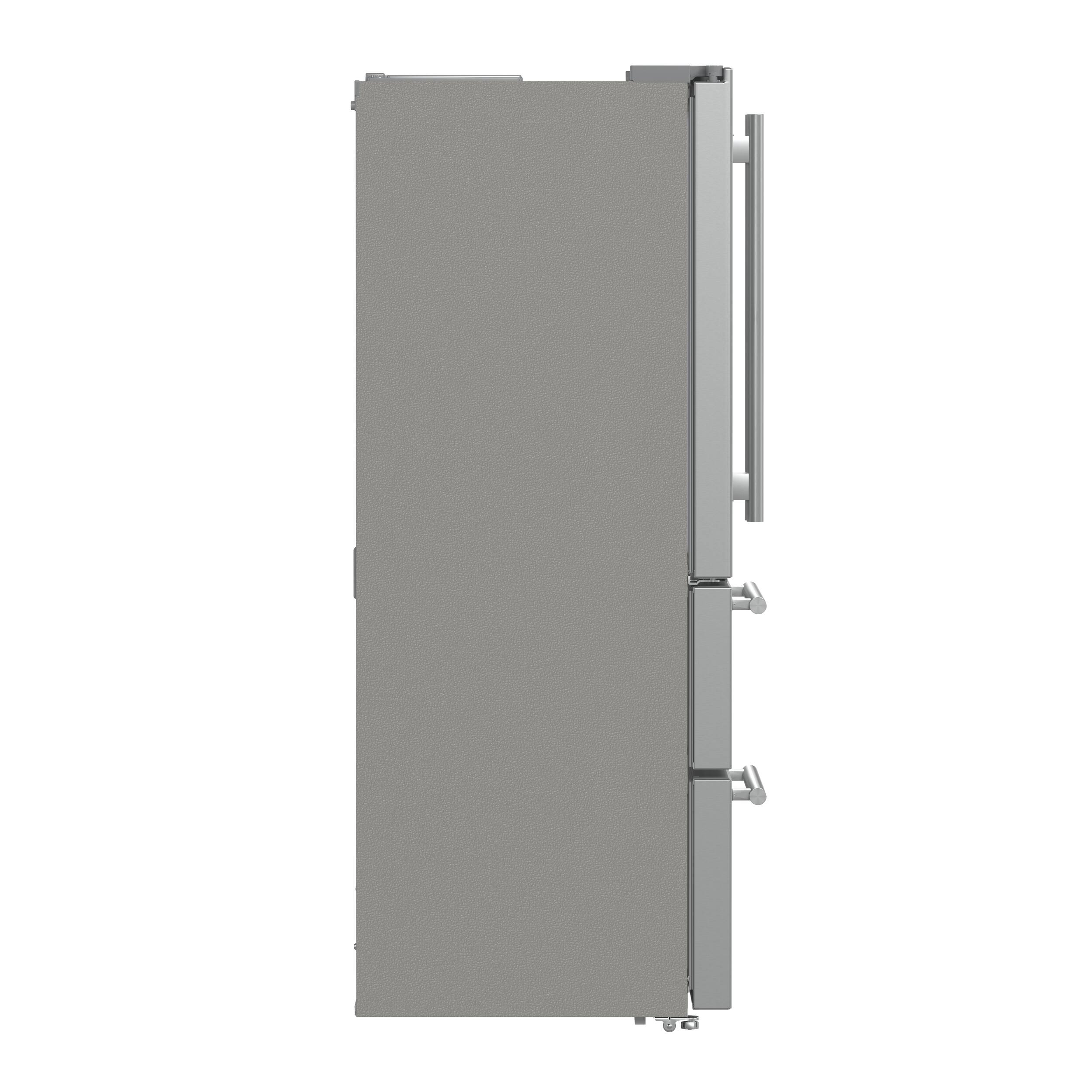 Left. Forno Appliances - Moena 19.2 Cu. Ft. French Door Refrigerator - Stainless Steel.