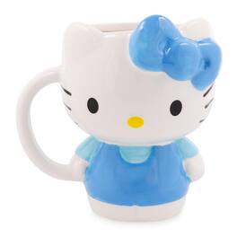 Silver Buffalo - Sanrio Hello Kitty Sculpted Ceramic Mug | Holds 20 Ounces - Blue