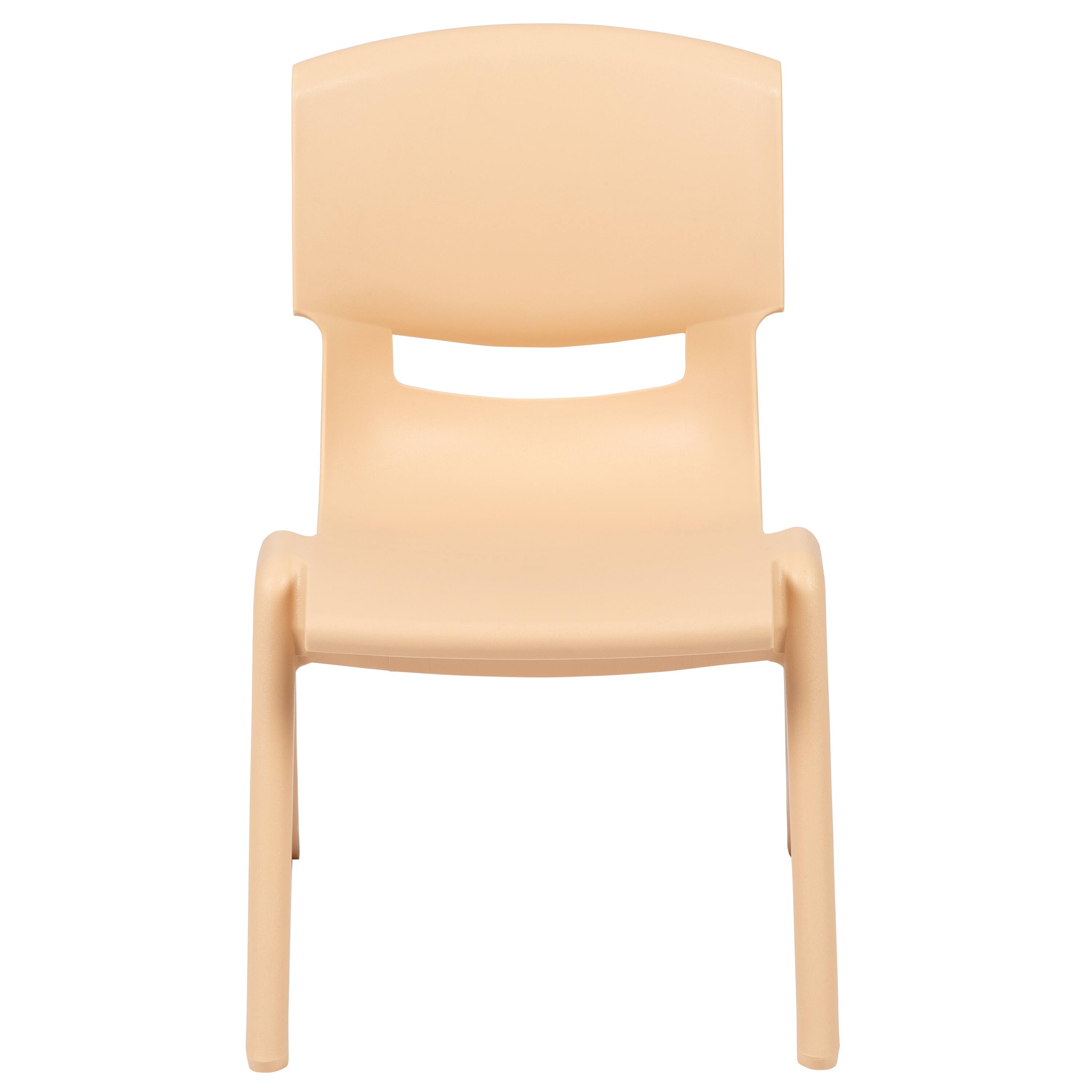 Alt View 8. Emma + Oliver - 4 Pack Plastic Stack School Chair with 12" Seat Height - Kids Chair - Natural.