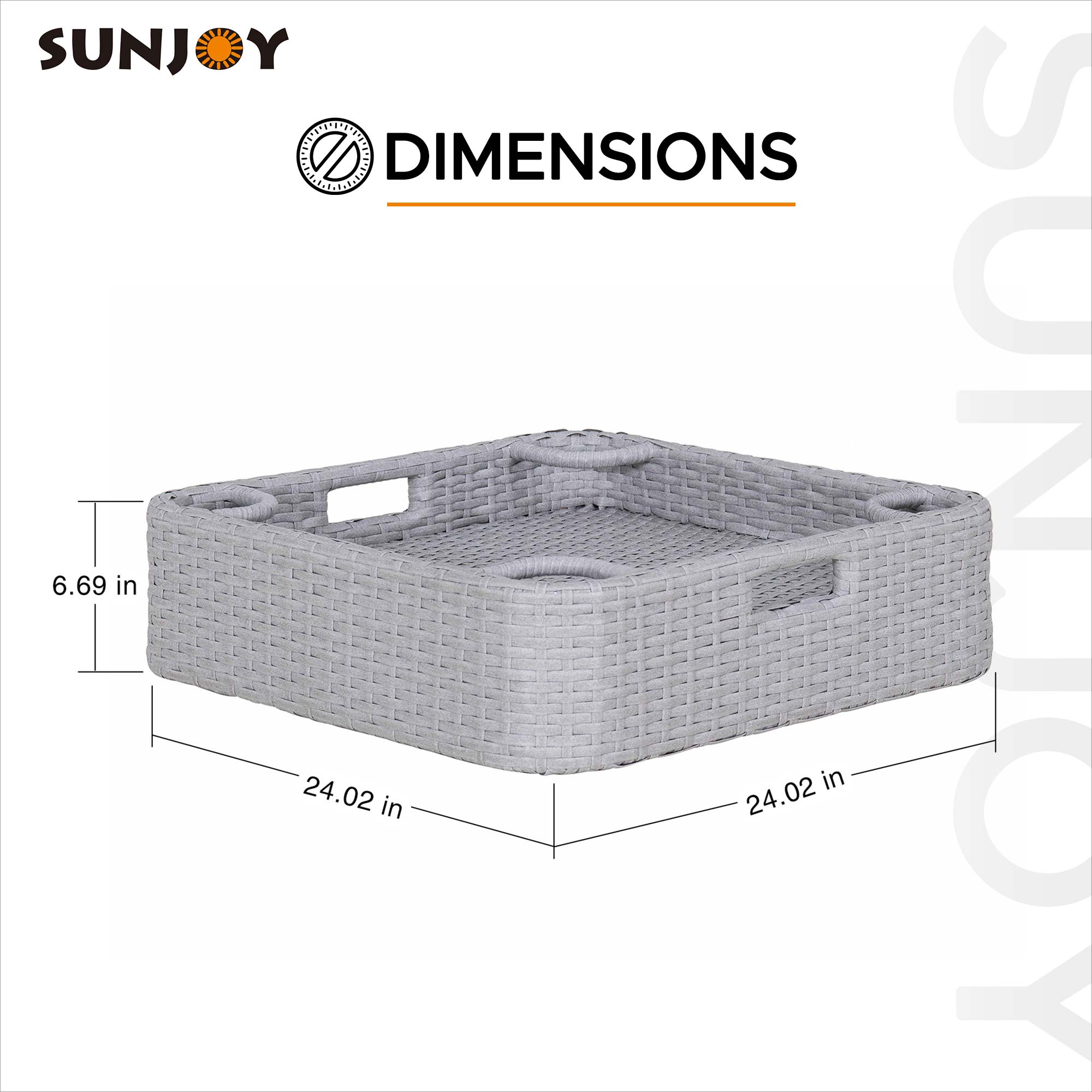 SUNJOY  
DIMENSIONS  
6.69 in  
24.02 in  
24.02 in