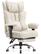 Front. GTPlayer - Big and Tall Office Chair Adjustable Soft Armrests Ergonomic Gaming Chair Deluxe Embossing Designed,Beige - Beige.