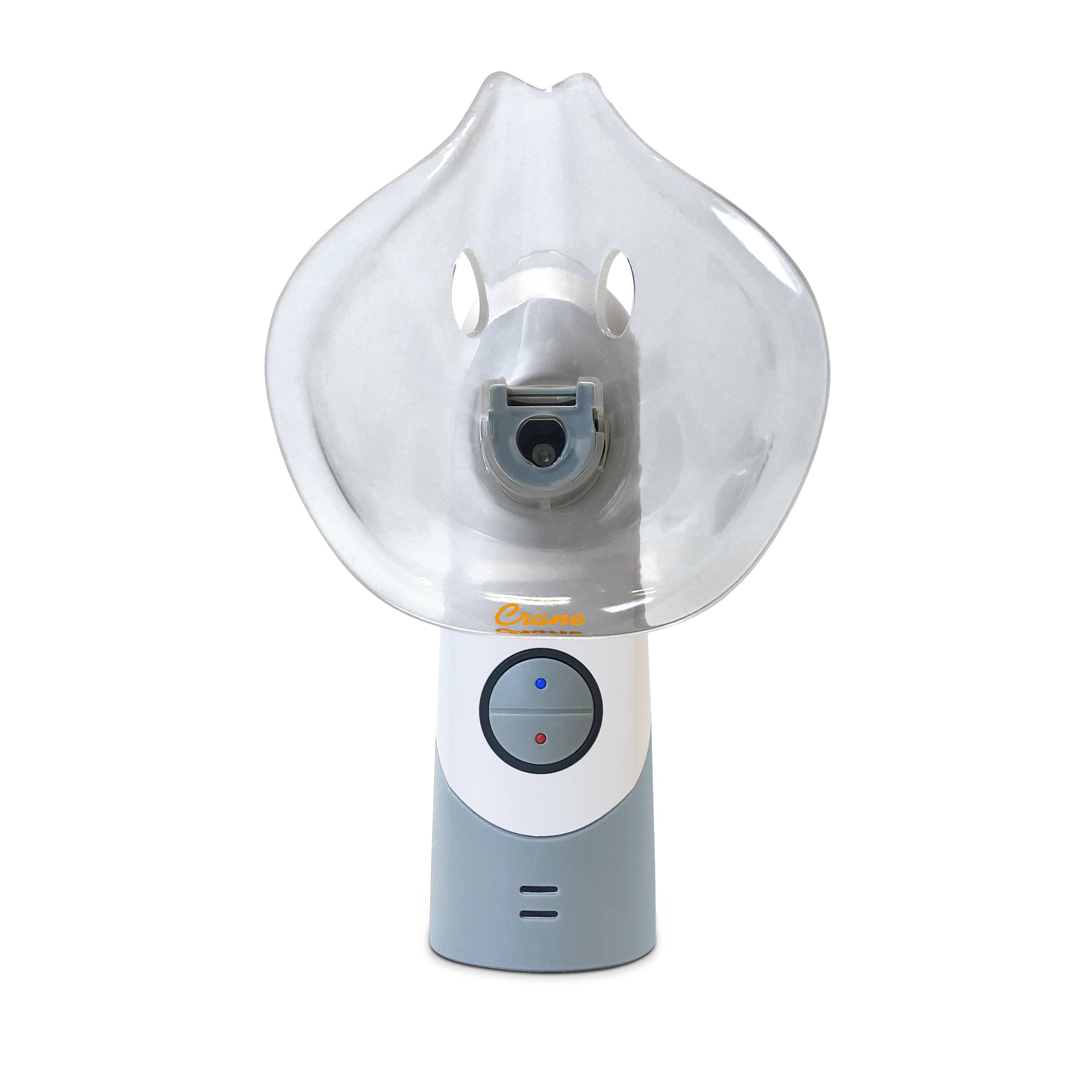 Angle. CRANE - Warm Steam & Cool Mist Cordless Portable Mist Inhaler - White/Gray.