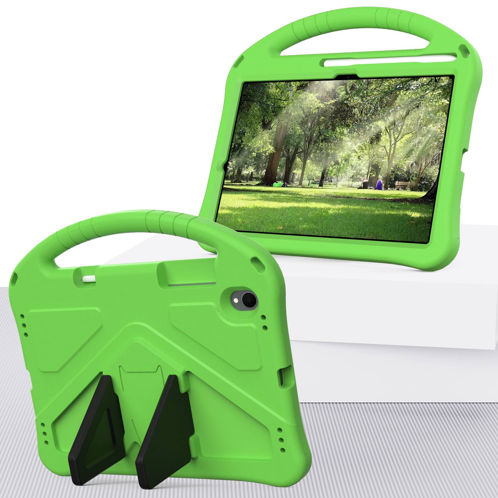 Alt View 2. Dteck - For Samsung Galaxy Tab S11 2025 11-inch Lightweight EVA Shockproof Handle Stand Kids Case Cover - Green.