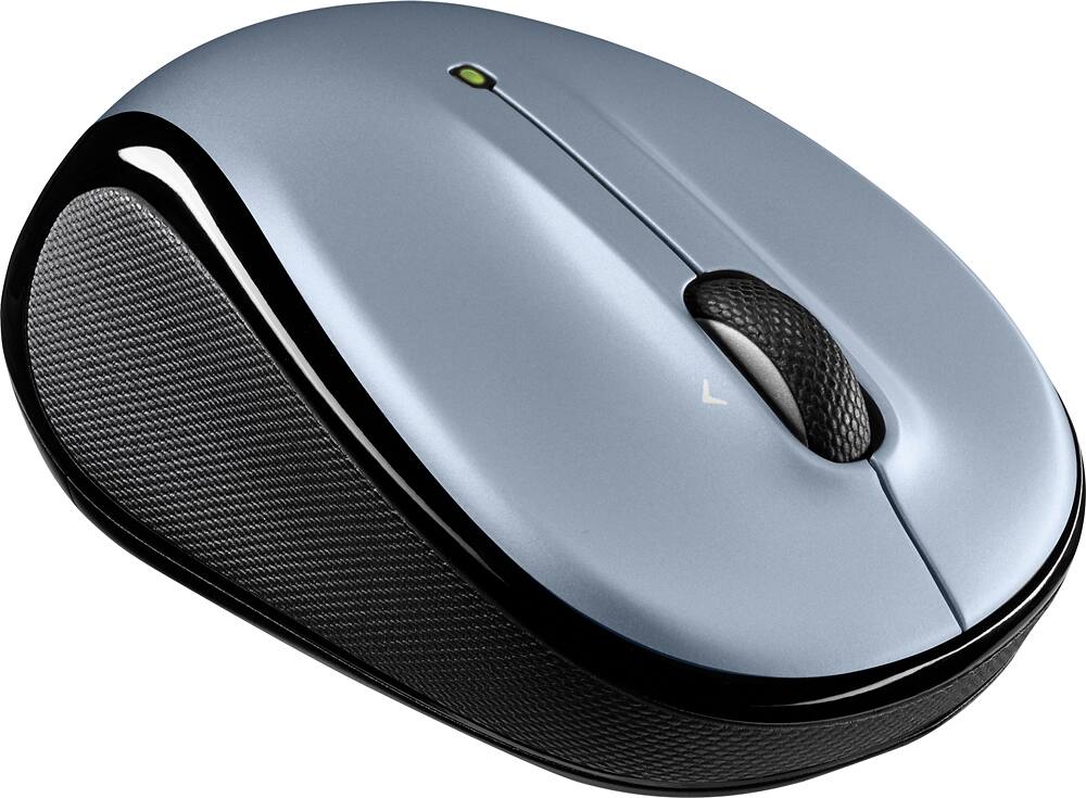 Angle. Logitech - M325 Wireless Optical Ambidextrous Mouse - Light Silver.