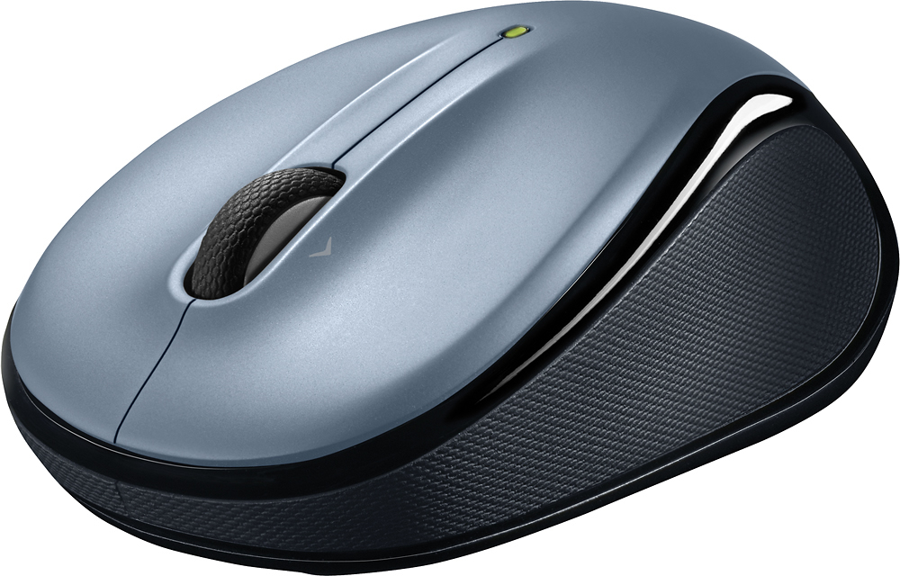 Left View: Microsoft - Wireless Mobile 3500 Ambidextrous Mouse - Loch Ness Gray