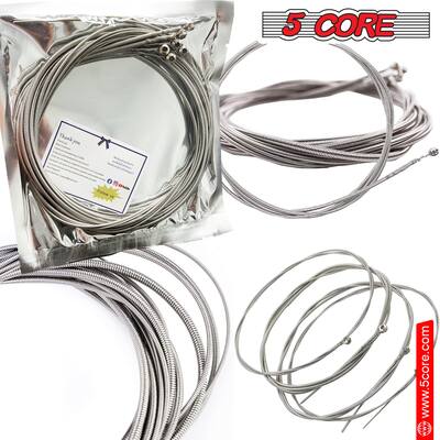 5 Core Extra Light Gauge Bass Guitar Strings – 5-String Set, Bright & Powerful Tone, Coated