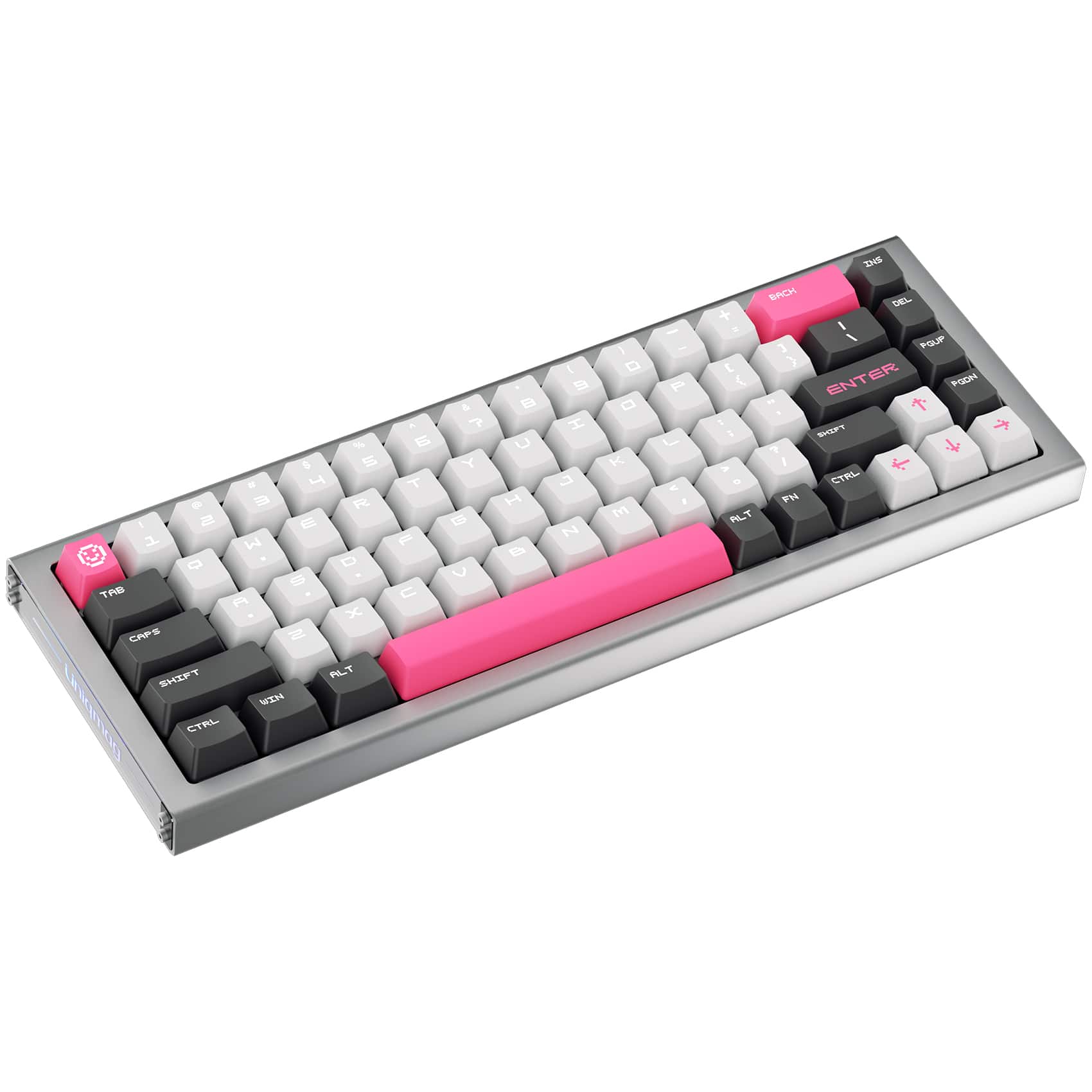 Uniqmag - UQ68 High Precision Magnetic Switch Springless RGB TKL Gaming Keyboard for PC, MAC - Rose Red - Rose Pink