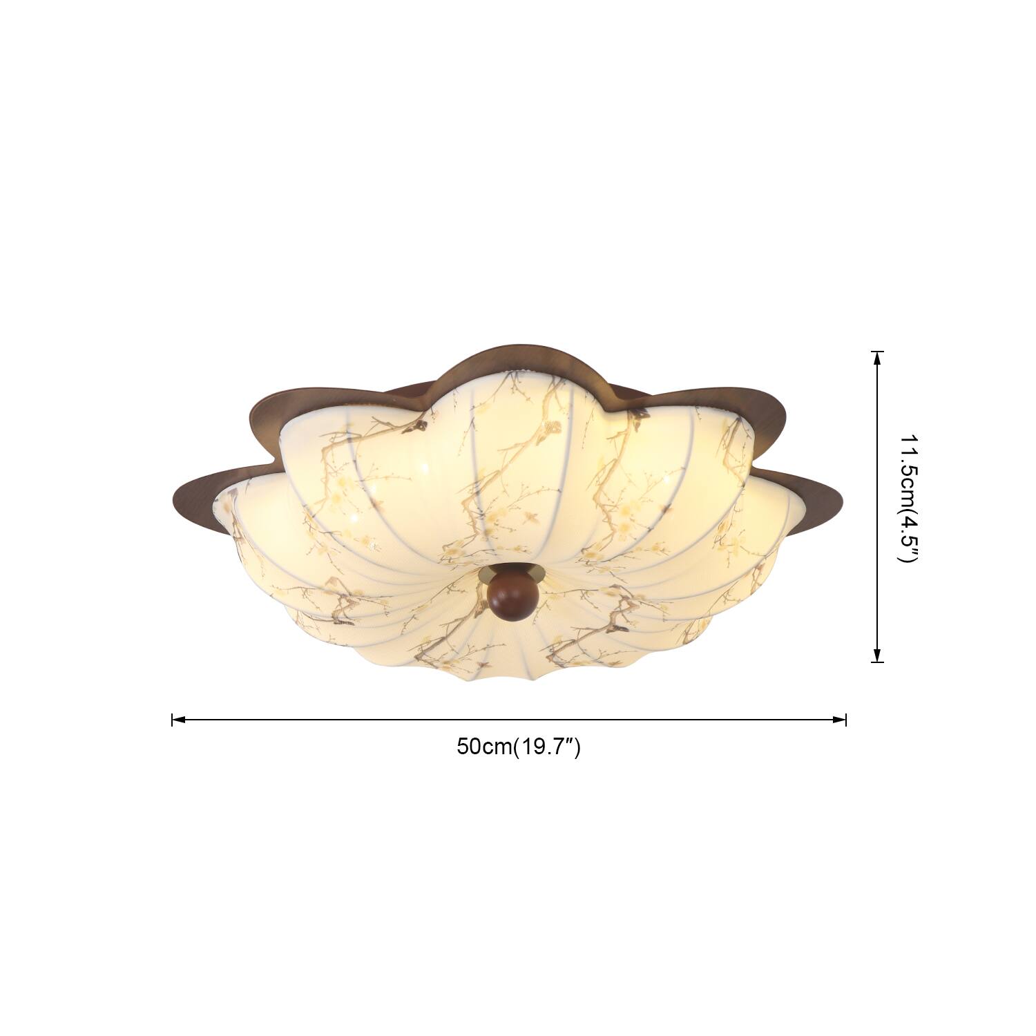 11.5cm (4.5")  
50cm (19.7")