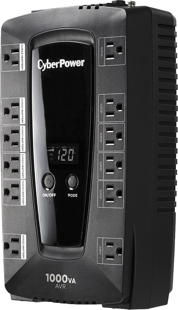 Front. CyberPower - 1000VA Battery Back-Up System - Black.
