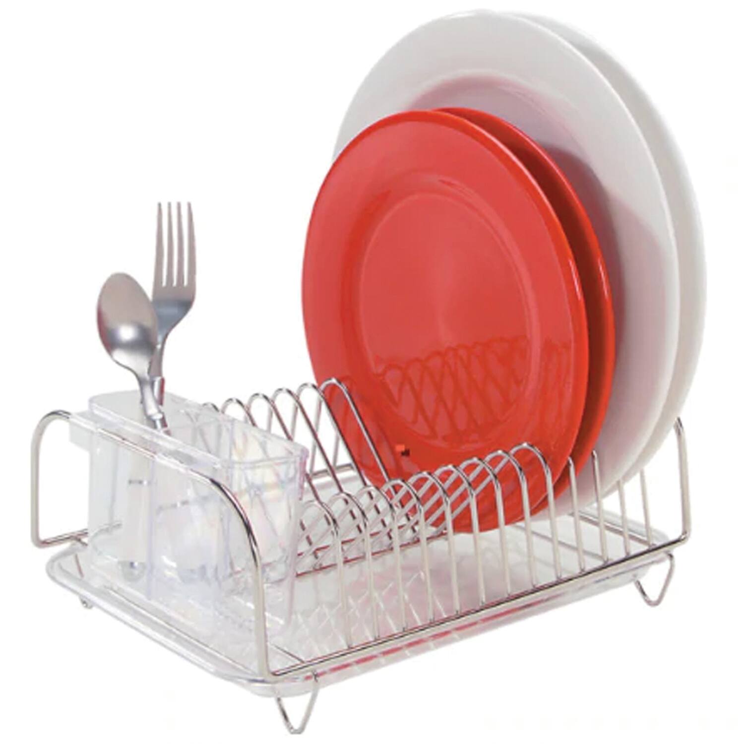 Alt View 2. Better Houseware - 3-Piece Compact Dish Drainer Set - Stainless Steel.