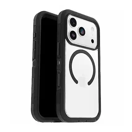 Front. OtterBox - OtterBox iPhone 17 Pro Defender Series Pro XT Case for MagSafe with Camera Control - Dark Side - Black.
