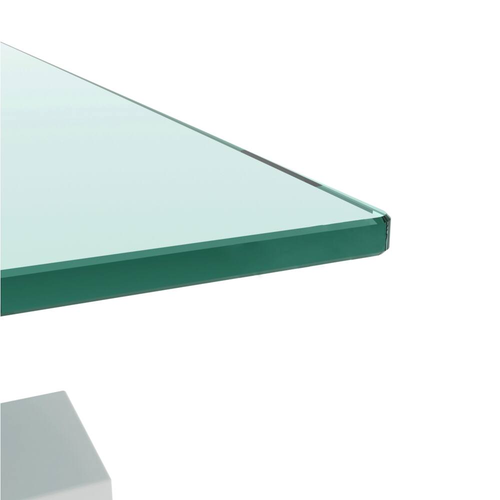 Alt View 3. Loheer - Loheer Rectangle Glass Coffee Table Clear Modern Center Table - Clear.