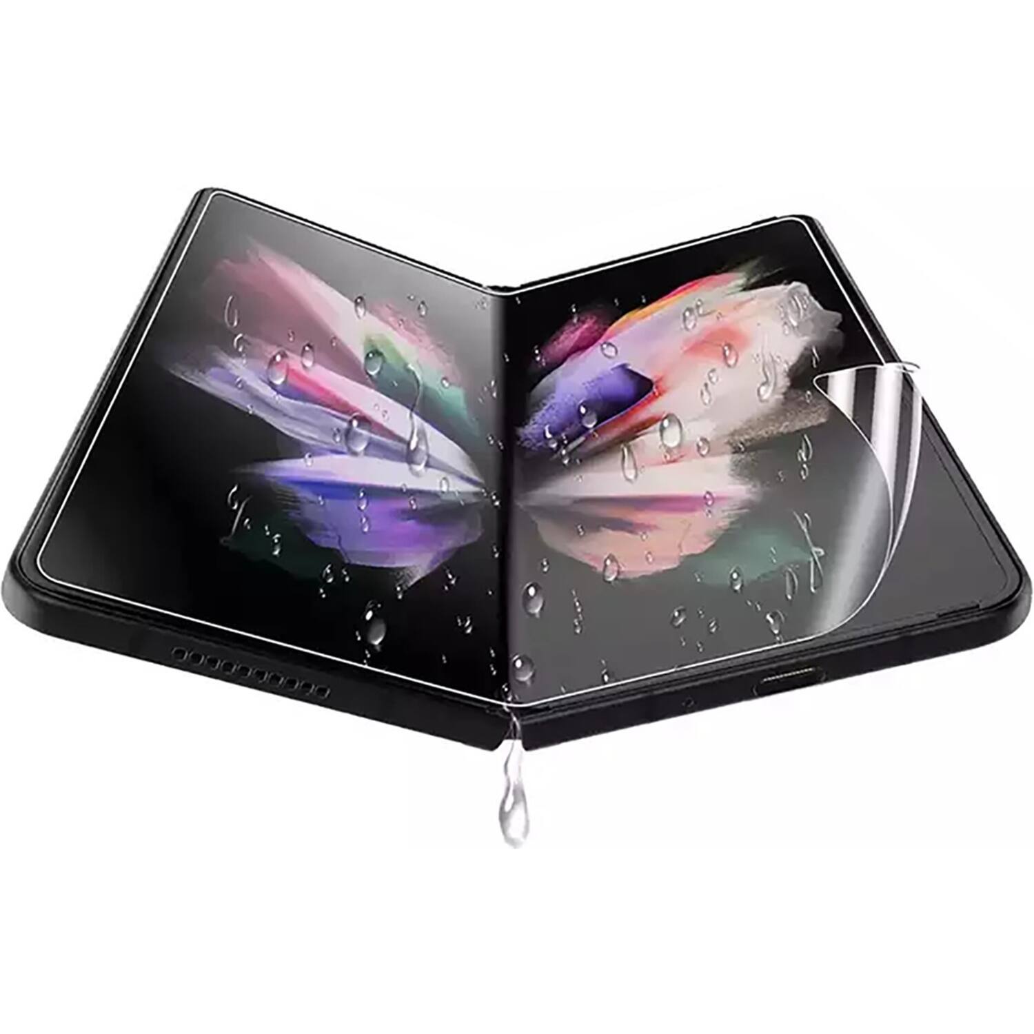 Alt View 13. SaharaCase - Flexon Film Screen Protector for Samsung Galaxy Z Fold4 5G - Clear.