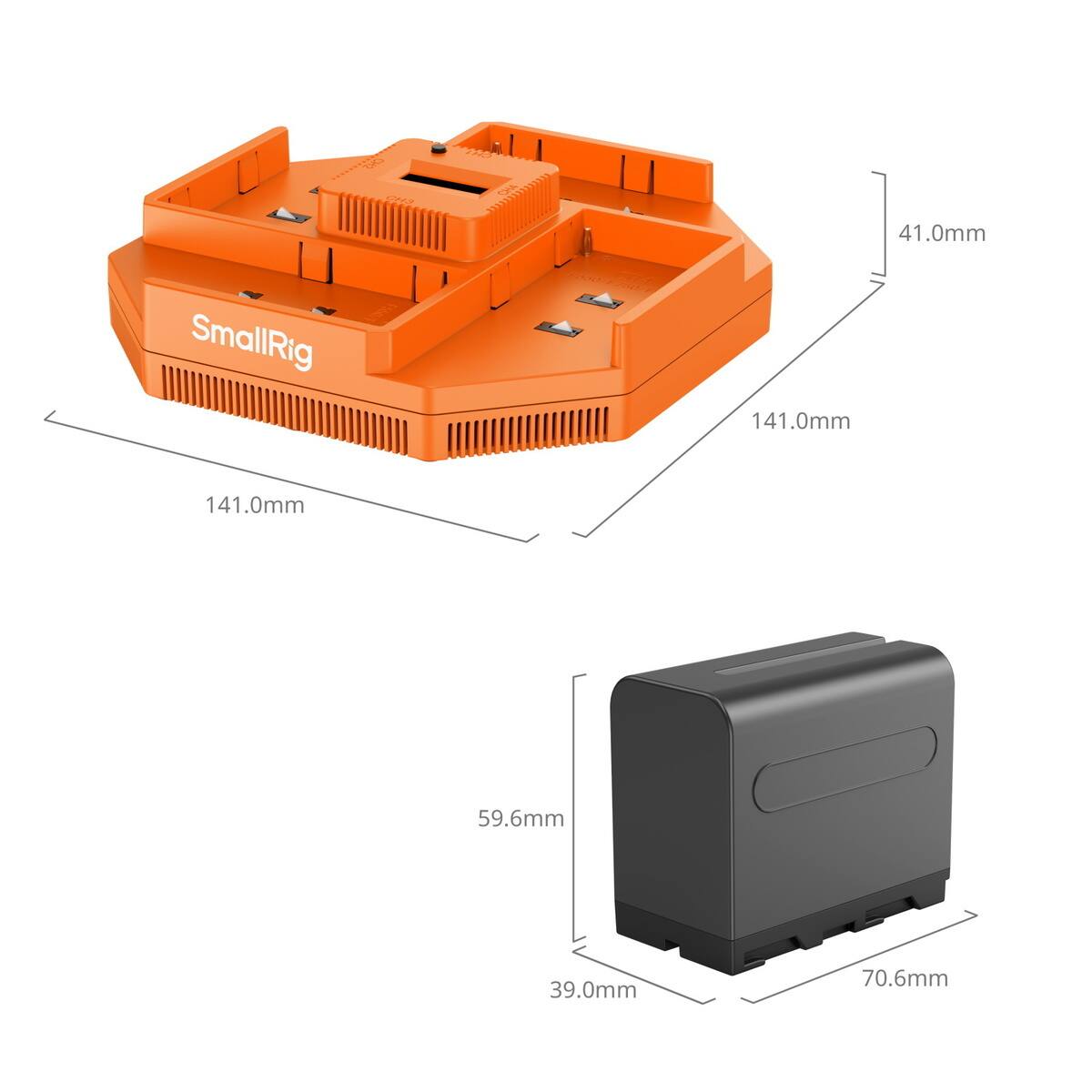 CHA  
41.0mm  
SmallRig  
141.0mm  
141.0mm  
59.6mm  
39.0mm  
70.6mm