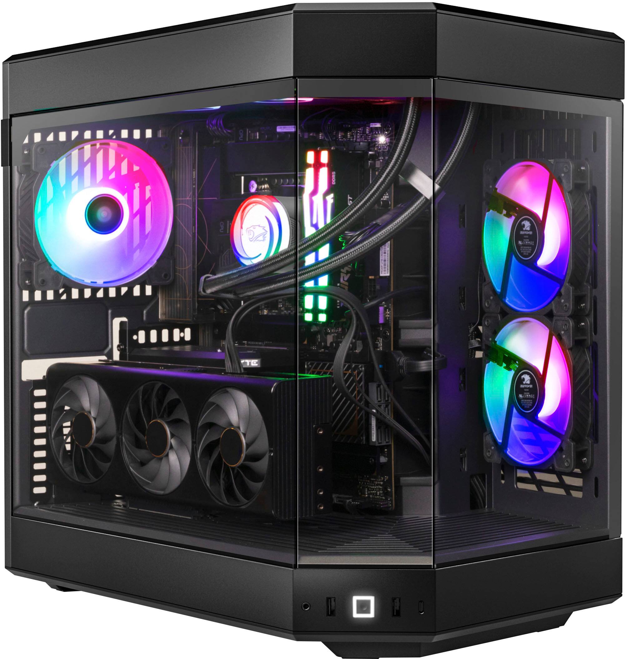 Angle. iBUYPOWER - Y60 Gaming Desktop PC - Intel Core i9 13900KF- NVIDIA GeForce RTX 4070 12GB- 32GB DDR5 RGB RAM - 1TB NVMe - Black.