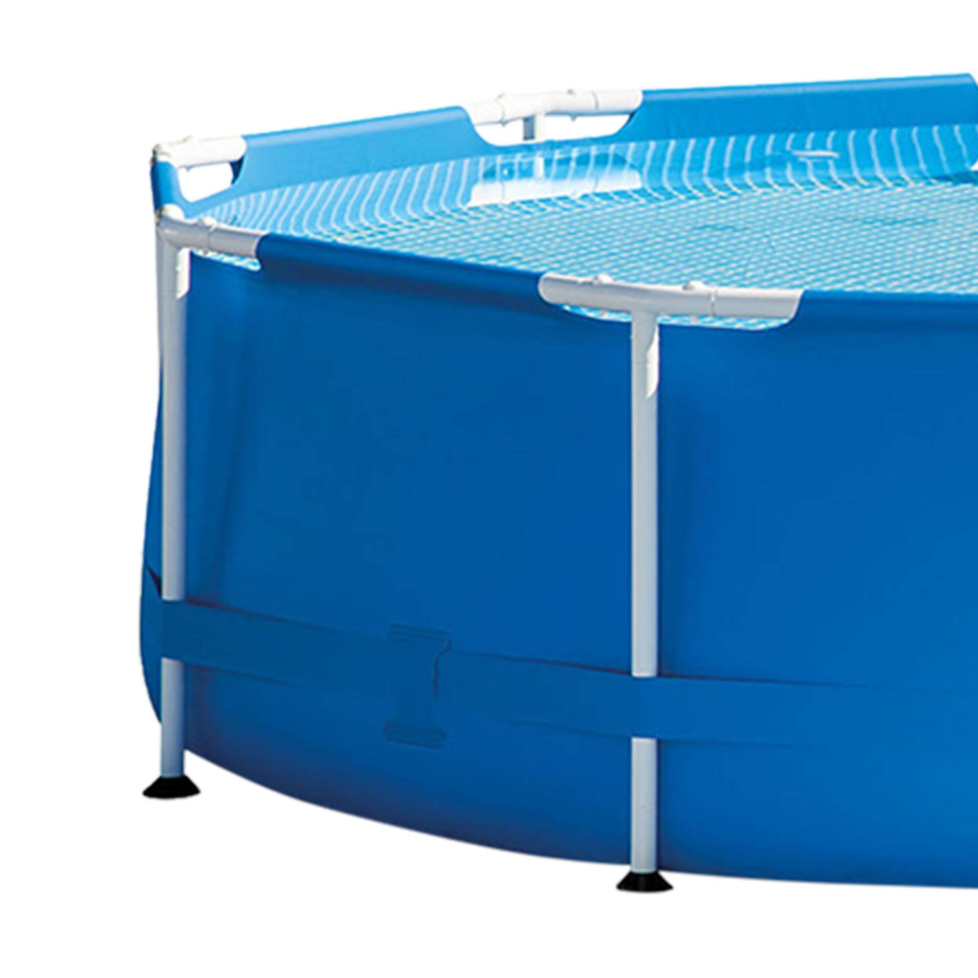 Alt View 2. Intex - Metal Frame Above Ground Swimming Pool w/ 10 Foot Round Swimming Pool Cover.