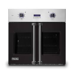 Viking - 30" 7 Series French Door Single Built-In Electric Thermal Convection Oven - Onyx - Front_Zoom