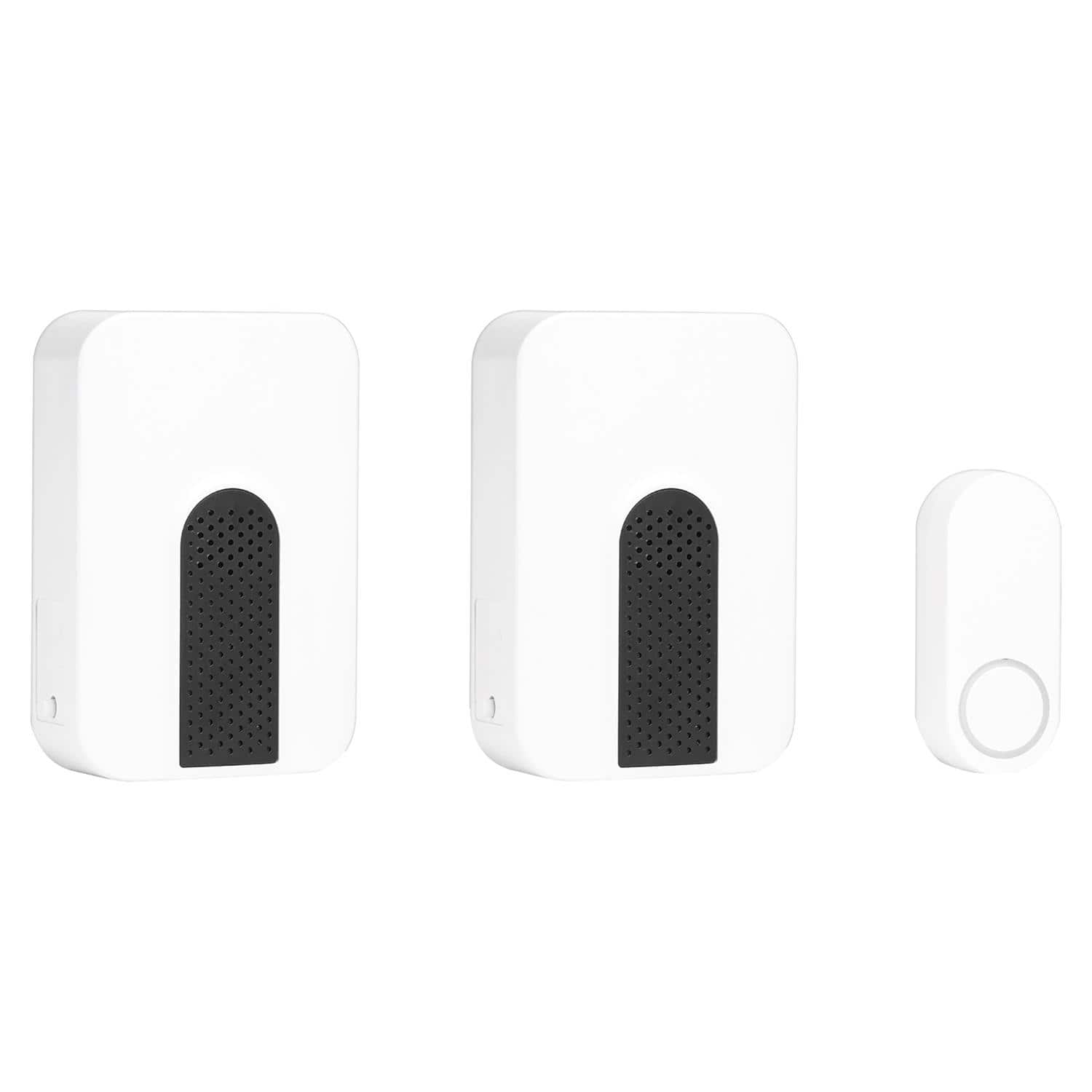 HEATH ZENITH - Black/White Plastic Wireless Doorbell Kit