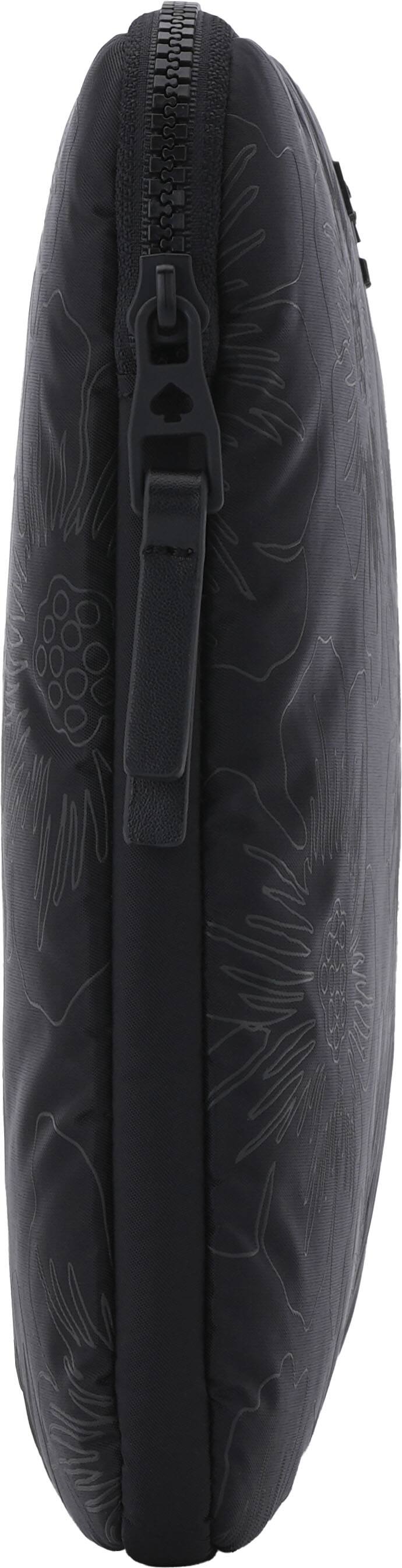 Left. kate spade new york - Puffer Sleeve for 16" Laptop - Reverse Hollyhock Black.