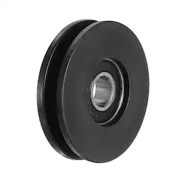 Unique Bargains - 50mm/1.97" Nylon Bearing Gym Pulley Wheel, Steel Shaft, for Cable Machine/Garage Door/Home Exercise - Black