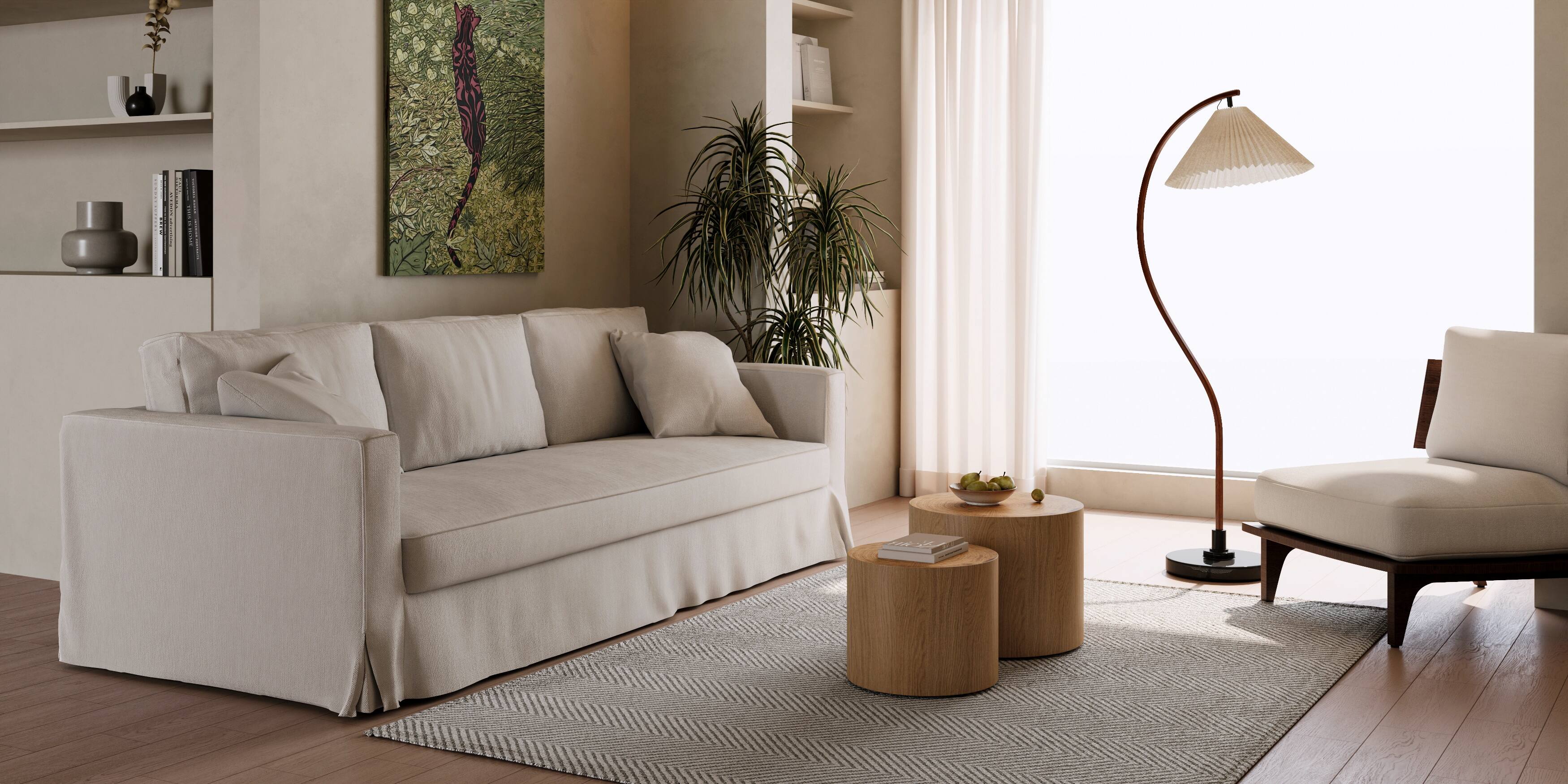 Alt View 4. Loheer - Loheer Nesting Coffee Table Set of 2 Natural Wood Tree Ring Round Tables - Natural Wood.