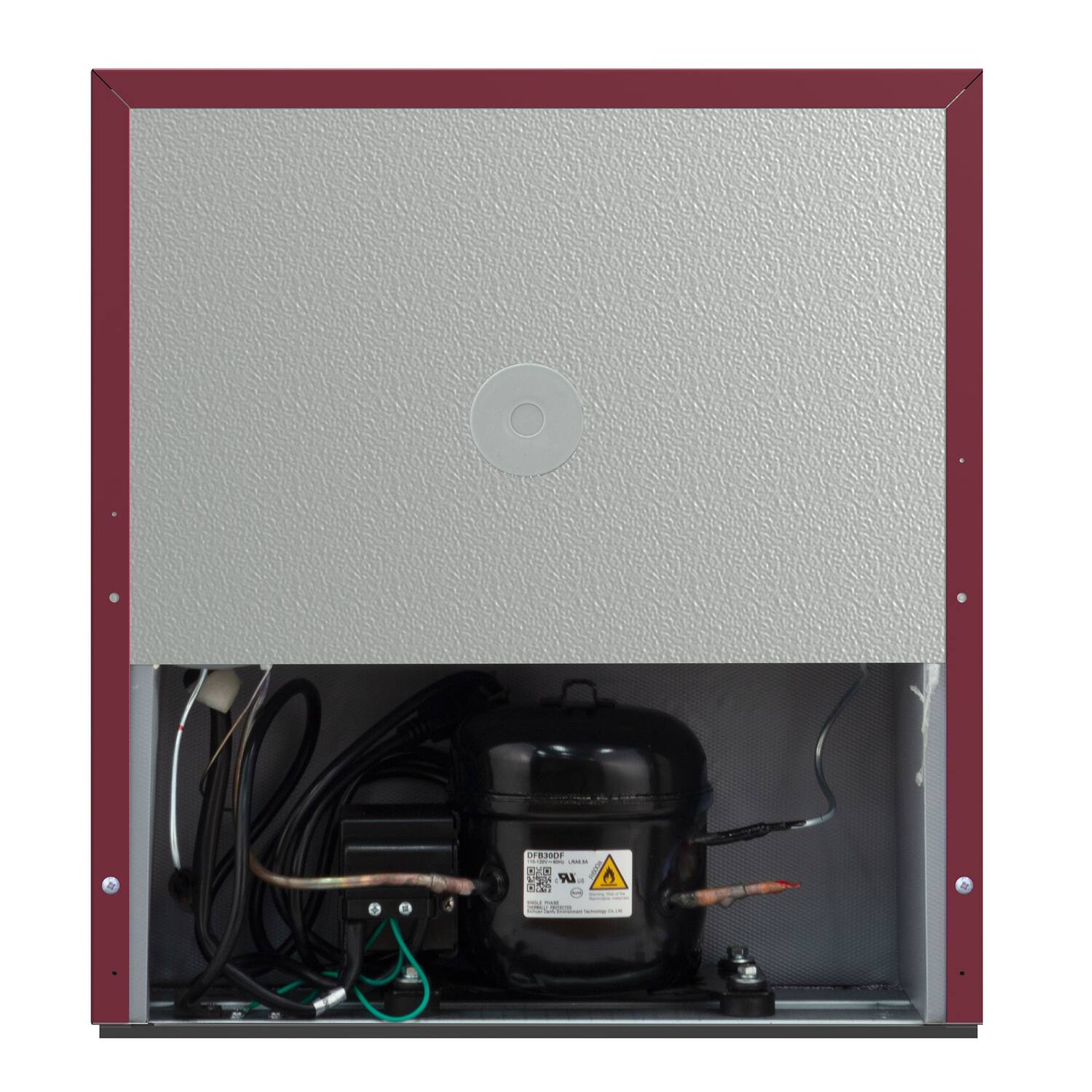 Left. Frigidaire - 1.6 Cu Ft Retro Compact Bar Refrigerator, Side Bottle Opener - Merlot.