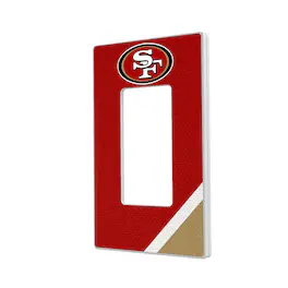 Keyscaper - San Francisco 49ers Diagonal Stripe Single Rocker Light Switch Plate - Multicolor