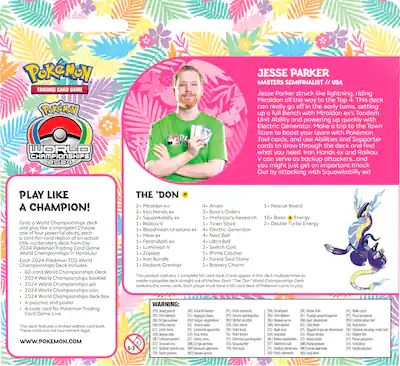 2024 pokmon trading card game world championships deck Championship Deck: Jesse Parker (The 'Don) EnglishPokmon TCG World Championships Deck