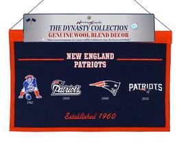 Winning Streak Sports - New England Football Patriots- High Quality Embroidered Logo Banner Flag - Established 1960 - Multi