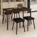 Left. Costway - 5 PCS Dining Table Set for 4 w/4 Upholstered Stools Rubber Wood Legs for Kitchen - Brown.