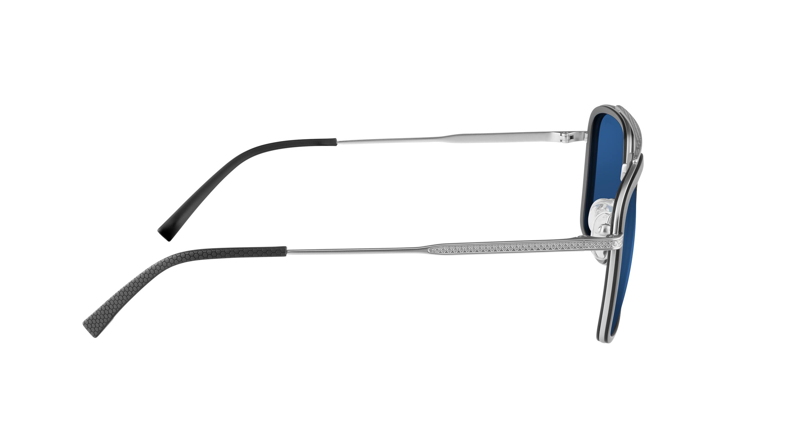 Left. GUNNAR - Barron Computer Glasses with Blue Light Reduction, Sun Lenses - Silver.