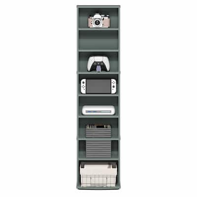 Furinno JAYA DVD Shelf, 8 Tier Media Shelf with Adjustable Shelves Furinno JAYA DVD Shelf, 8 Tier Media Shelf with Adjustable Shelves