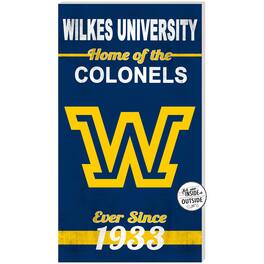 Jardine - Wilkes Colonels 11" x 20" Indoor/Outdoor Home Of The Sign - Navy