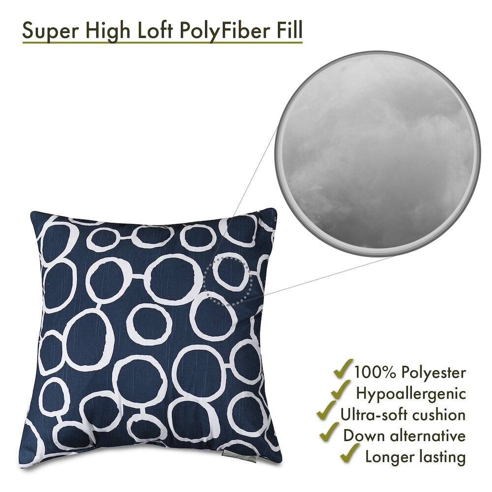 Super High Loft PolyFiber Fill

- 100% Polyester
- Hypoallergenic
- Ultra-soft cushion
- Down alternative
- Longer lasting